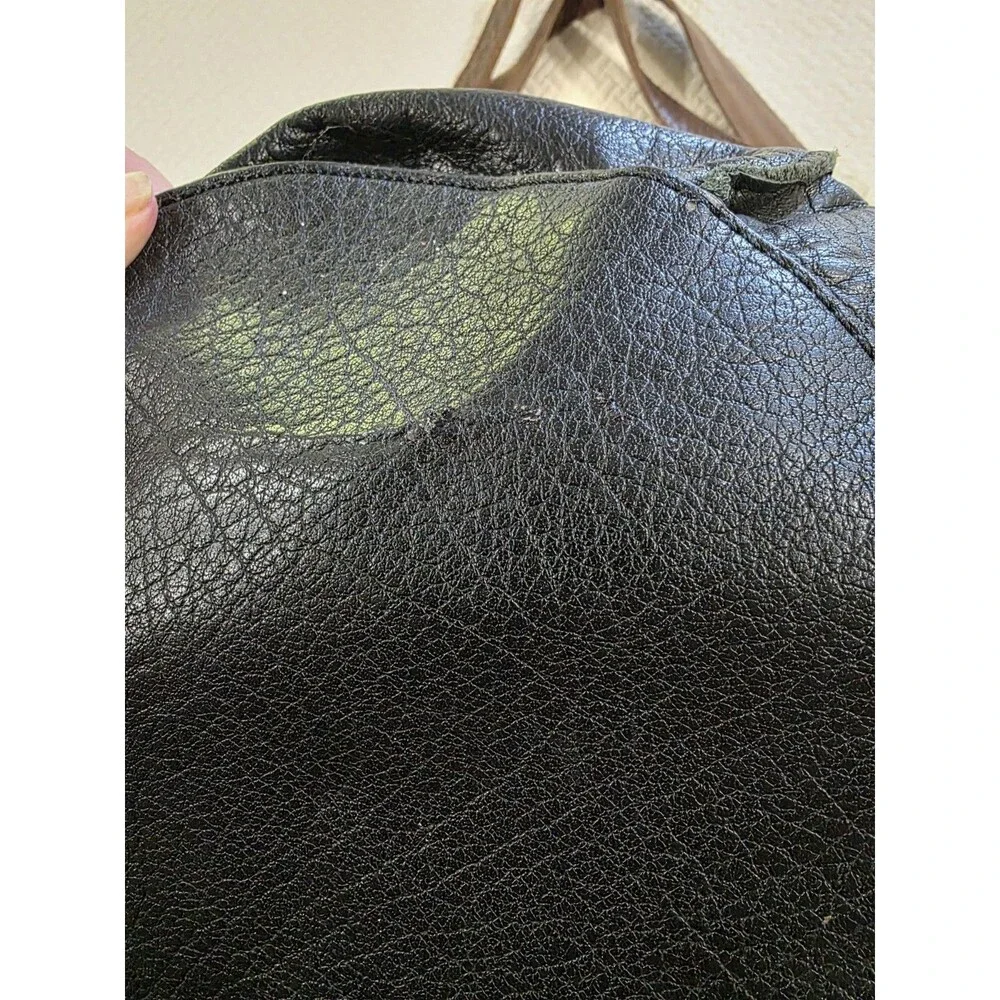 The Sak Indio Leather Hobo Bag Black Slouchy Boho Shoulder Purse